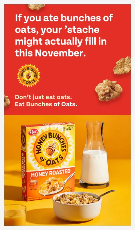 Post cereal red digital ad