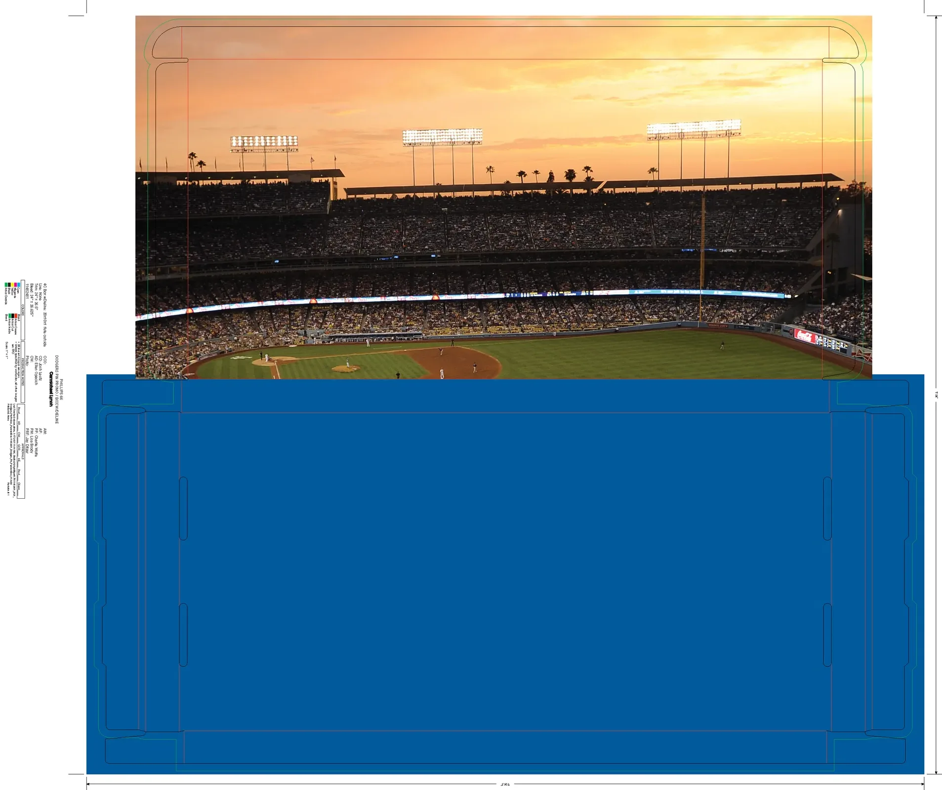 Dodgers pin and pennant box packaging — page 1