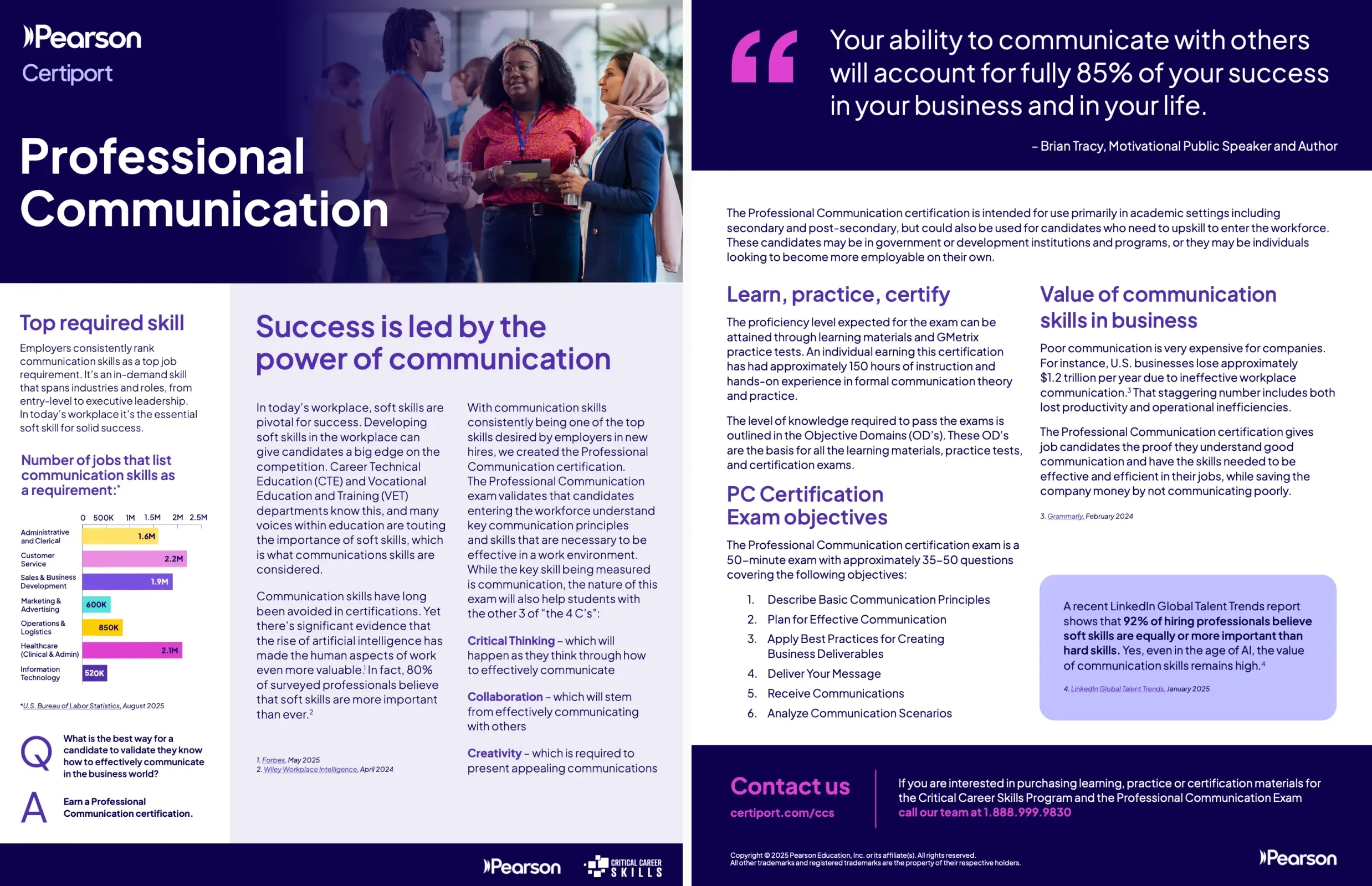 Pearson data sheet — front and back — print