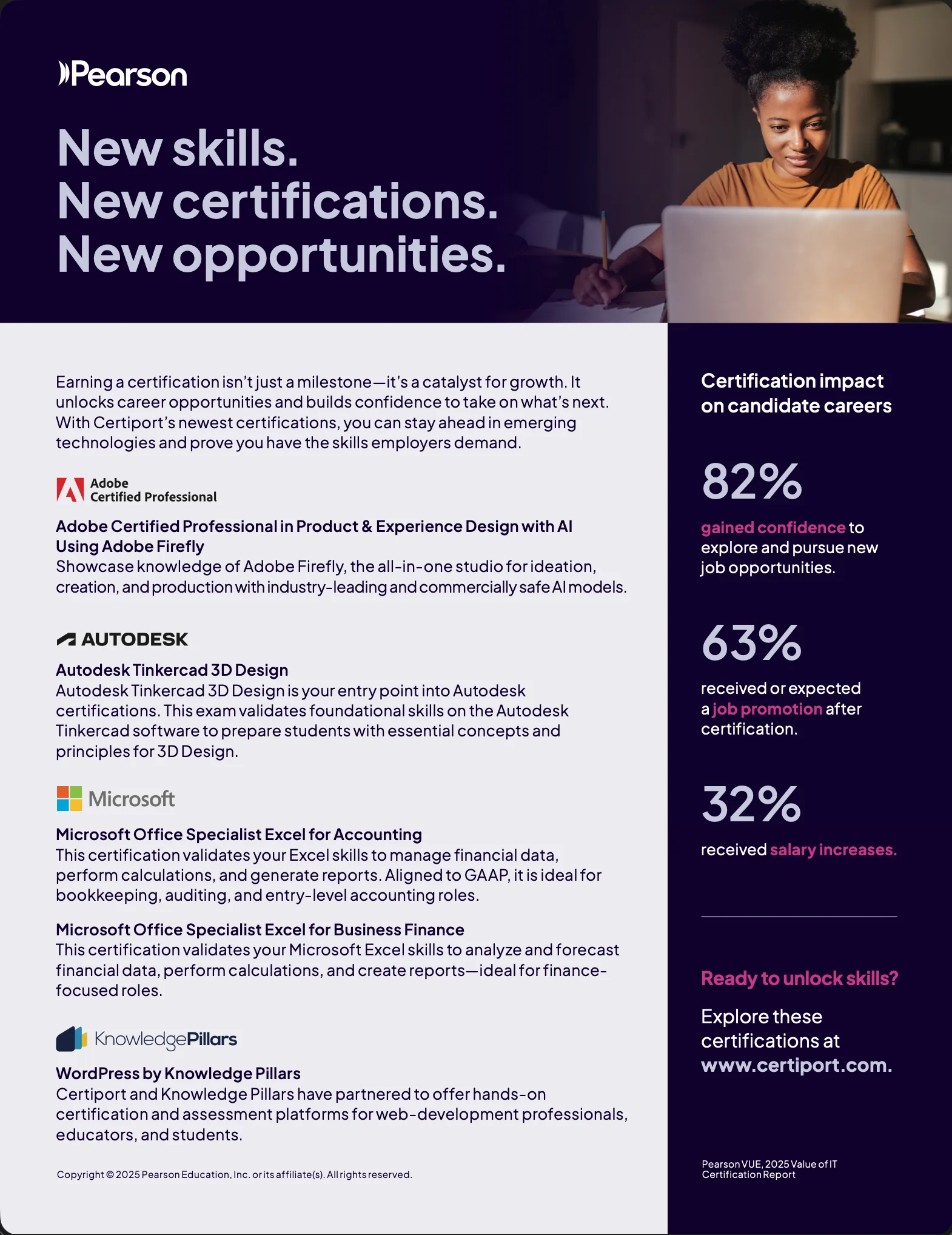 Pearson event advertisement — print